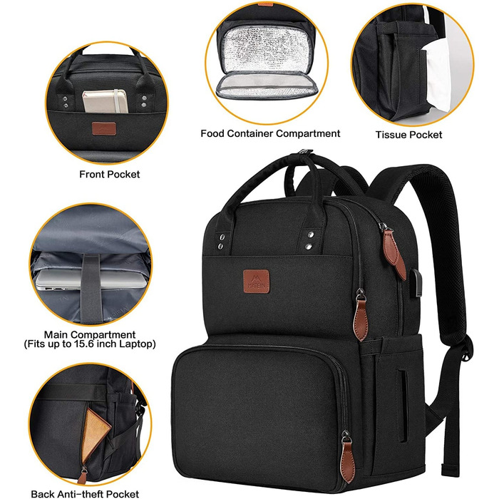 Рюкзак для пікніку/обіду чоловічий з USB-портом для зарядки та місцем для ноутбуку