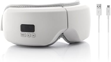 Масажер для очей InnovaGoods EyeSky 4-в-1, з компресією повітря, для зняття втоми очей та покращення кровообігу, компактний дизайн, для дому та офісу