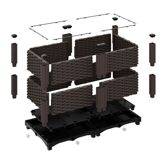 Горщик для рослин Relaxdays з імітацією ротангу