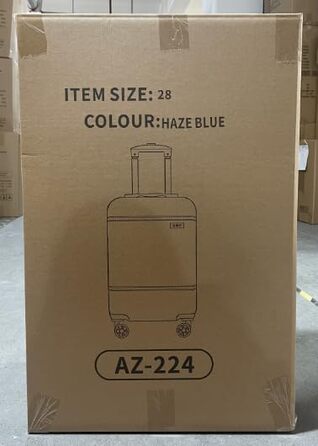 Валіза AnyZip Великий легкий візок з твердою оболонкою ABSPC з колесами TSA Lock (Haze Blue, XL-28')