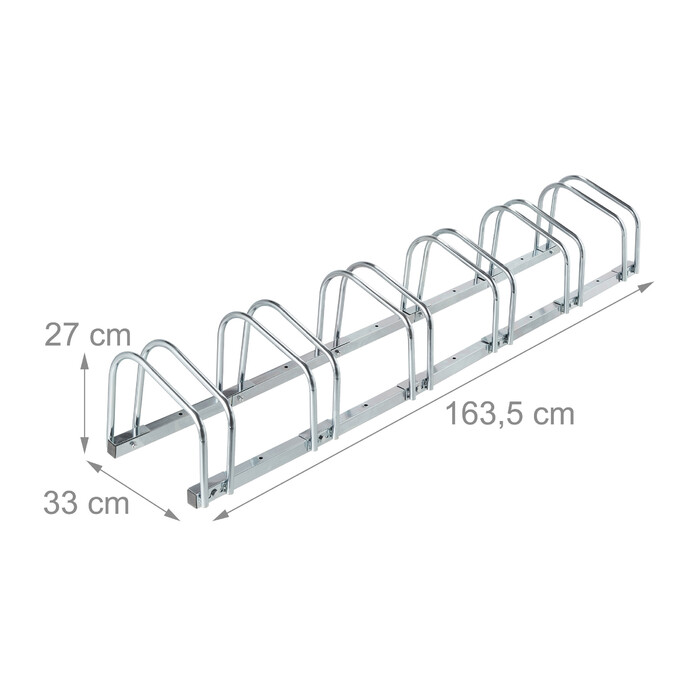 Срібна стійка для велосипеда Relaxdays на 6 велосипедів