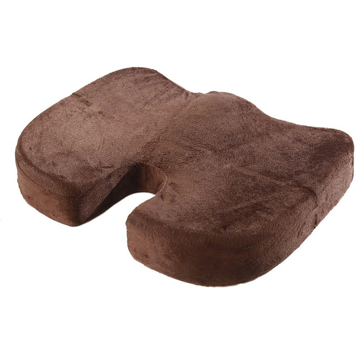 Ортопедична подушка для сидіння HomDSim з Memory Foam для стільця, авто, офісу та дому (колір: коричневий)