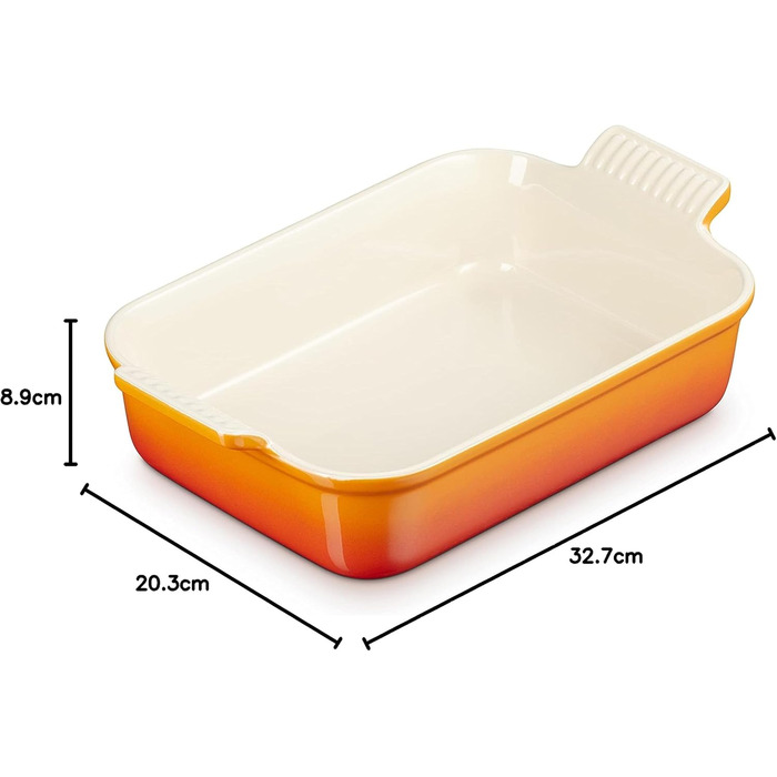 Форма для запікання Le Creuset прямокутна, 26 см, 2.4 л, кераміка, червона