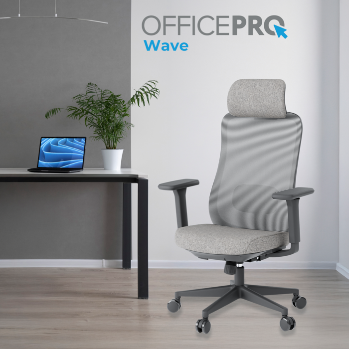 Крісло офісне OfficePro Wave OC599-B-DG-DG