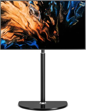 Підлогова підставка для телевізора RFIV для 32-65 дюймів LED LCD OLED телевізор, поворотна, регулюється по висоті, до 40 кг, чорна