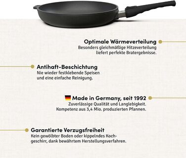Сковорода Hoffmann Aluguss 20 см Індукційна без скляної кришки I Зроблено в Німеччині 20 см I 4,5 см Без скляної кришки