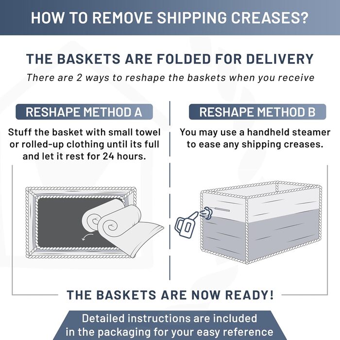 Кошики для полиць NaturalCozy, прямокутні, 30 x 20,3 x 11,4 см, зелені, набір 3 шт.