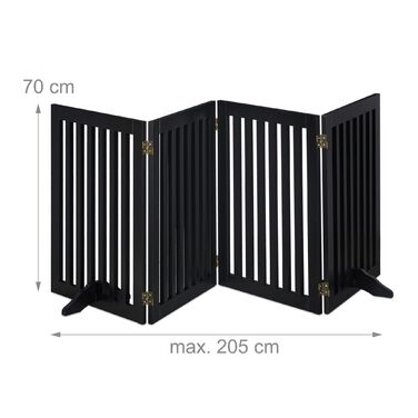 Захисний бар'єр Relaxdays чорного кольору, 70 см