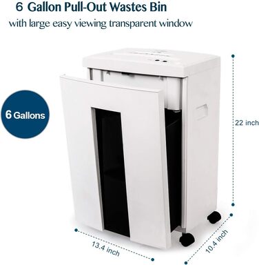 Шредер для документів WOLVERINE P5 SD9101 (Білий) – 8 листів, супер мікроріз, 17л контейнер