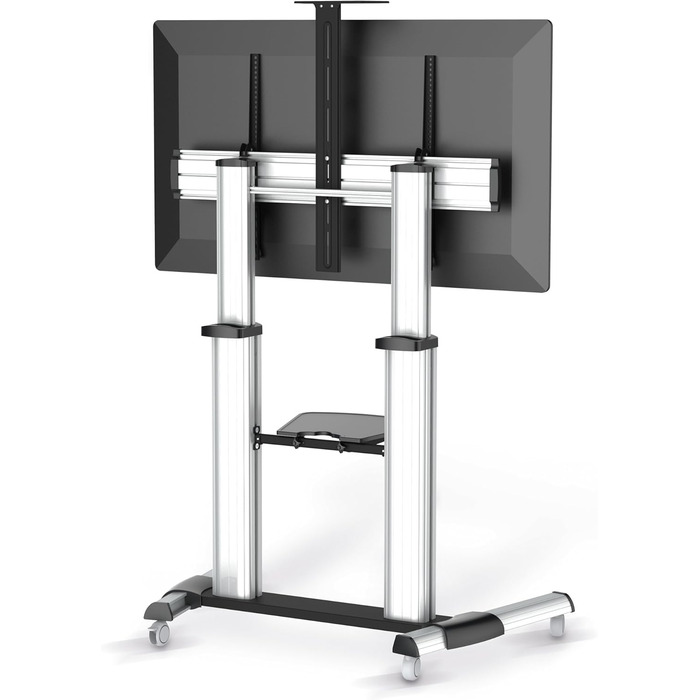 Підставка для телевізора Conecto TV Stand - мобільна, поворотна, регульована по висоті, 55-100 дюймів, модель LM-FS03G, срібна