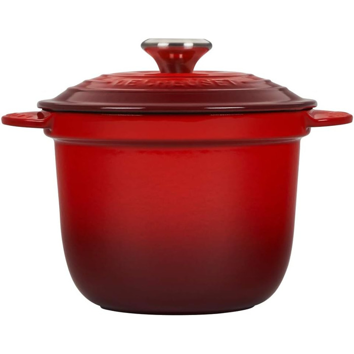 Кокотниця Le Creuset Every з чавуну, 18 см, 2 літри, кришка з потірією (Kirschrot)