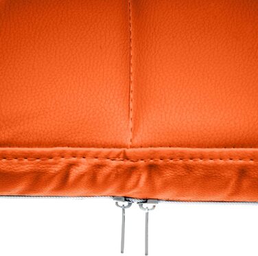 Крісло CLP Canada - м'яке крісло з штучною шкірою, чорний металевий каркас, колір: помаранчевий