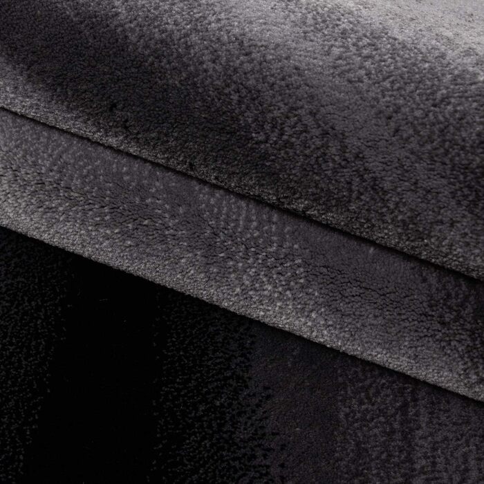 Килимок SIMPEX для вітальні передпокою сучасний абстрактний хвильовий дизайн - килимок для кухні з коротким ворсом надзвичайно м'який легкий догляд для спальні килимок для передпокою - кухонний килимок, що миється (140 х 200 см, чорний)