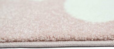 Килим Dream Дитячий килимок Дитячий килимок Веселка з хмарами і сердечками в рожевому розмірі (200 х 290 см)