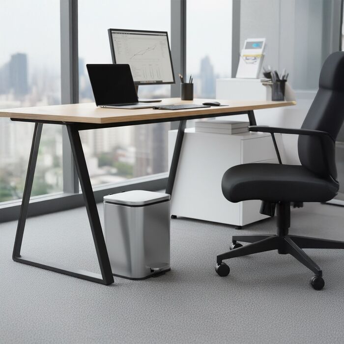 Відро для сміття Relaxdays з захистом від відбитків пальців, 5 л