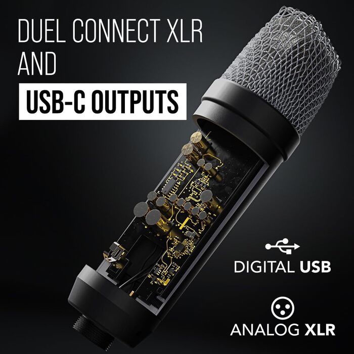 Мікрофон RØDE NT1-A: велика мембрана, кардіоїдна характеристика, комплект з аксесуарами для запису вокалу, музики, стрімінгу та подкастингу