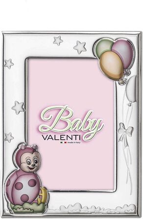 Фоторамка Valenti & Co. для дівчаток у сріблястому ламінованому сонечку 9 x 13 см Рожевий код 73118/3LRA