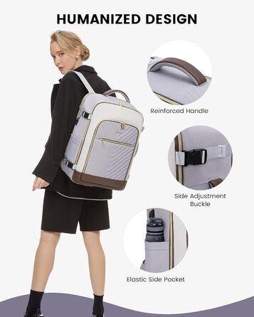 Рюкзак LOVEVOOK для ручної поклажі 40L: жіночий, для подорожей, з відділенням для ноутбука 17.3