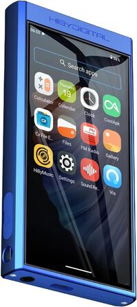 Цифровий аудіоплеєр HiBy M300 з вбудованим динаміком, Android 13, Bluetooth, Wi-Fi, FM-радіо, PCM768k, DSD256, 32 ГБ, синій