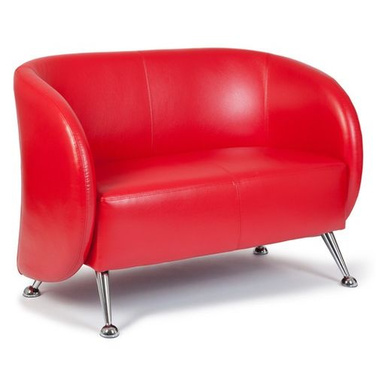 Диван для відпочинку / Диван-лаунж ST. LUCIA, штучна шкіра, 2 місця, червоний, hjh OFFICE