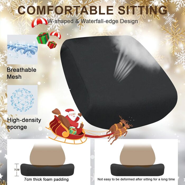 Ергономічне офісне крісло з підголівником та поперековою підтримкою, поворотне, з регульованими підлокітниками, чорне, для дому та офісу