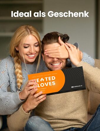 Гріючі рукавички для чоловіків та жінок, акумуляторні, 3200mAh, з підтримкою сенсорного екрану, водонепроникні та вітронепроникні, для зимових видів спорту та активного відпочинку (M)