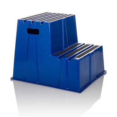 Ступінчаста підставка Tritthocker TIO-E2, пластик, блакитний, hjh OFFICE