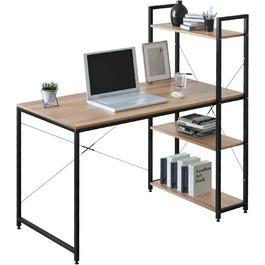 Комп'ютерний стіл WOLTU 120x64x120 см коричнево-чорний