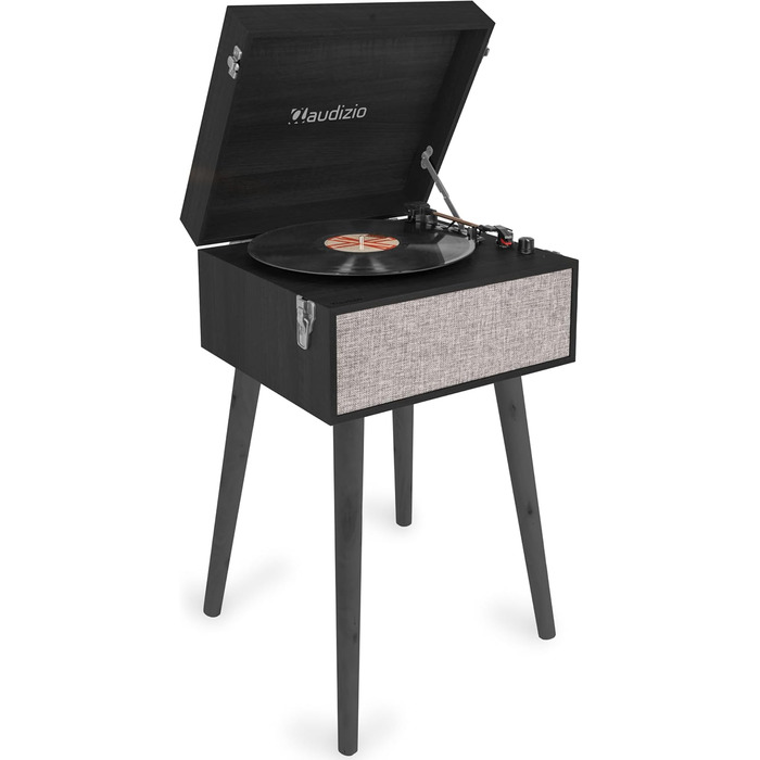 Вініловий програвач Fremont Retro з Bluetooth, динаміками та підставкою, для платівок 7'', 10'', 12'', дерев'яний корпус