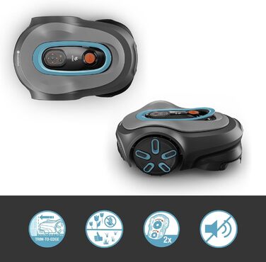 Робот-газонокосачка Gardena Smart Sileno max 1500 м², для газонів до 1500 м², LONA Intelligence, Trim-to-Edge, DuoConnect, тиха робота, керування через додаток
