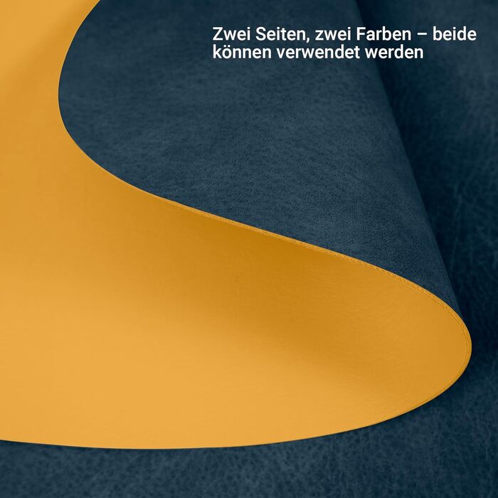 Набори підставки під гаряче та серветки для столу, миючі, термостійкі, імітація шкіри, двосторонні, 43x30 см, світло-зелений+бежевий (4 шт.)