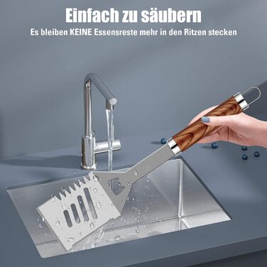 Набір гриль аксесуарів зі сталі 26 шт. Преміум якість, BBQ-гриль посуд у кейсі. Ідеальний подарунок для чоловіків з термометром.