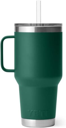 Термос YETI Rambler з кришкою-соломинкою, 1 л (35 oz), колір Чорний Ліс