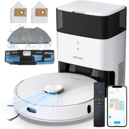 Робот-пилосос AIRROBO з функцією миття, 3.5л, док-станція для самостійного очищення, 180хв роботи, LiDAR-навігація, потужний, керування через додаток