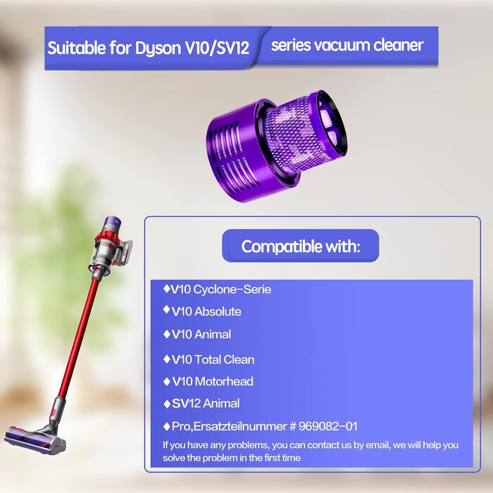 Фільтр Dyson V10 SV12, що миється, 2 шт. и Запасні частини для Cyclone Animal Absolute Vacuum Cleaner