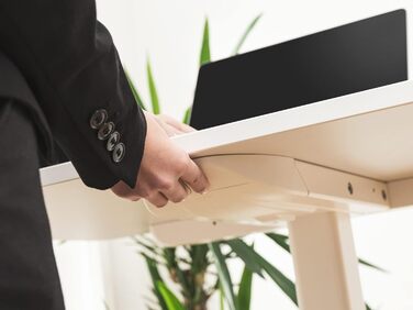 Письмовий стіл Yaasa One Standing Desk, 951 см, білий, невеликий практичний стіл поміщається в кожному кутку, гарантія 5 років, електричний стіл для домашнього офісу з регулюванням висоти, стіл з регулюванням висоти Offwhite