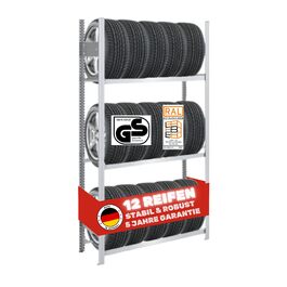 Стійка для шин PROREGAL PROEGAL - 200x106x43 см, 3 яруси, 150 кг навантаження, оцинкована, для гаража