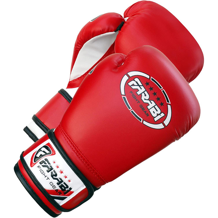 Спортивні боксерські рукавички Фарабі, 6 унцій, 8 унцій, дитячі боксерські рукавички для ММА, муай-тай, кікбоксингу, спарингу, боксерська груша, тренувальні дитячі боксерські рукавички (білі, 8 унцій)