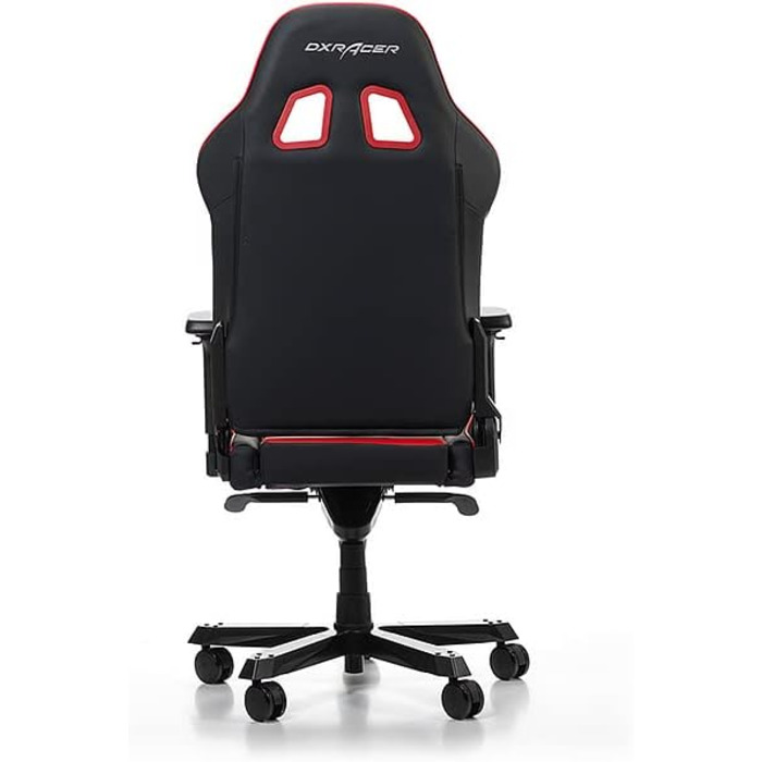 Геймерське крісло DXRacer King K99, шкірозамінник, чорно-червоне, до 200 см