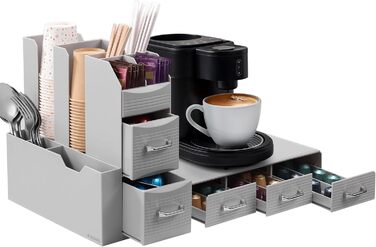 Тримач для капсул кави Navaris - органайзер для Nespresso капсул - контейнер для капсул різних розмірів - сірий