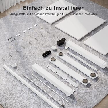 Регульований стіл 110x60 см, електричний, ергономічний, для дому та офісу, білий