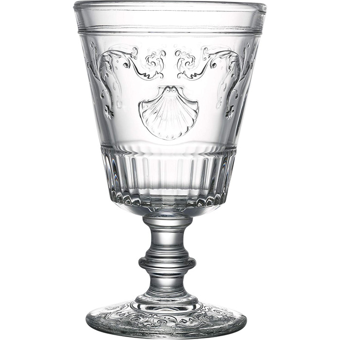 La Rochère Versailles Transparent Pack 6 склянок для води 400 мл (Transparent, Glass, Pack of 6), Versailles, 400 мл, 95,2 мм