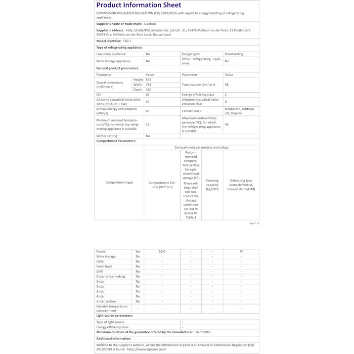 Автомобільний компресорний холодильник AAOBOSI 50л з Wi-Fi, 12/24V та 220V, -20°C для авто, вантажівок, кемпінгу, з двома зонами охолодження