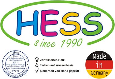 Дерев'яні іграшки Hess 20022-дерев'яна планка для дітей, серія сова, ручної роботи, складна, підходить для одного зросту