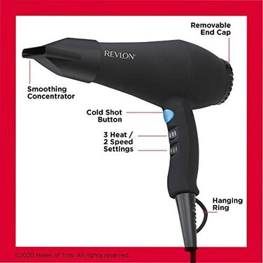 Фен Revlon Perfect Heat 2000W Smooth Brilliance AC-Motor RVDR5251 - професійний фен з AC-мотором