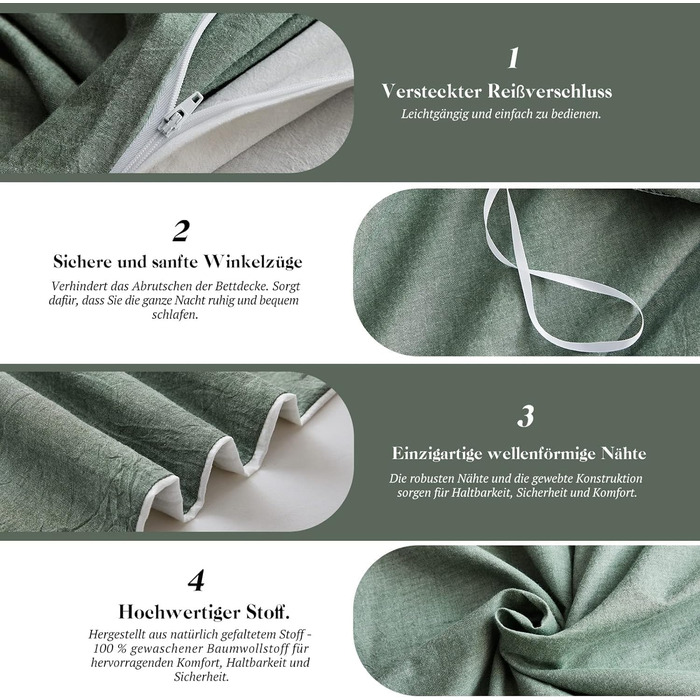 Набір постільної білизни SOULFUL 155x220, бавовна, салатовий, 2 шт. (1x155x220, 1x80x80)