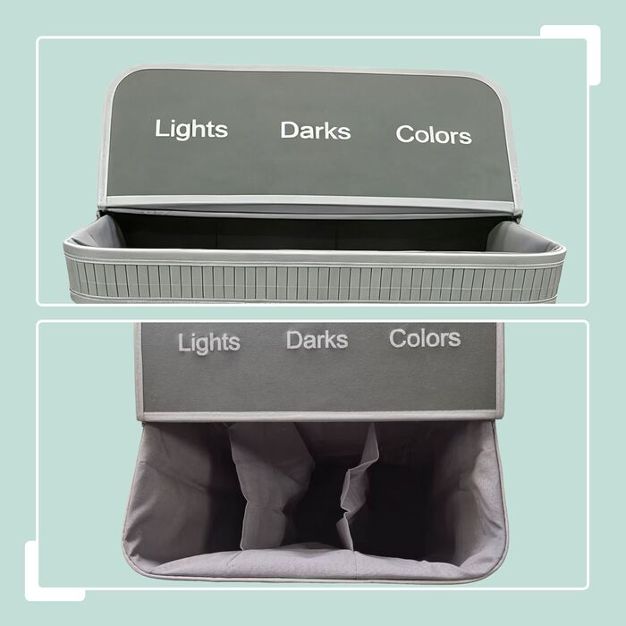 Кошик для білизни Relaxdays з бамбука з 3 відділеннями