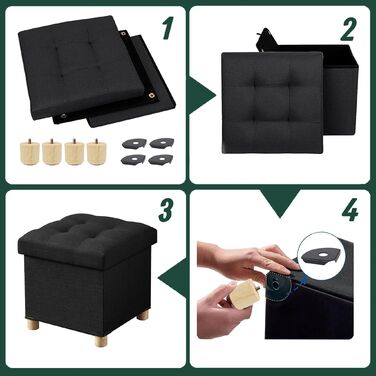 Relaxdays Пуф для сидіння 37л МДФ