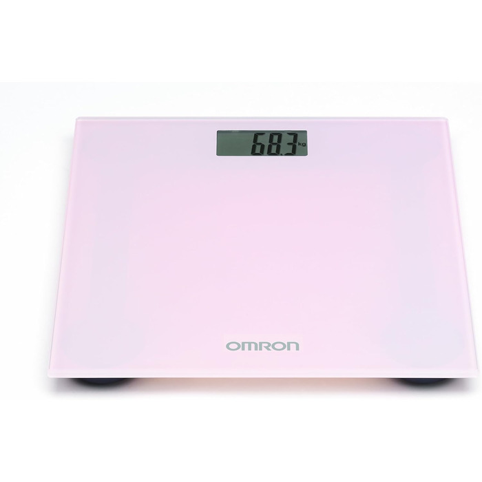 Цифрові ваги для ванної кімнати OMRON HN289 з великим РК-дисплеєм і протиковзкими ніжками, дуже плоскі ваги корпусу, рожево-рожевий цвіт