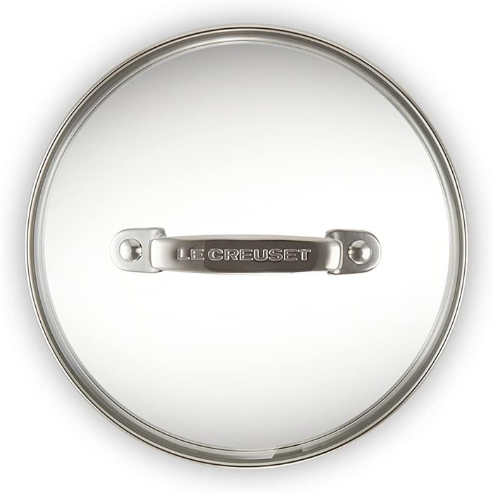 Скляна кришка Le Creuset 16 см з ручкою з нержавіючої сталі для алюмінієвого та чавунного посуду